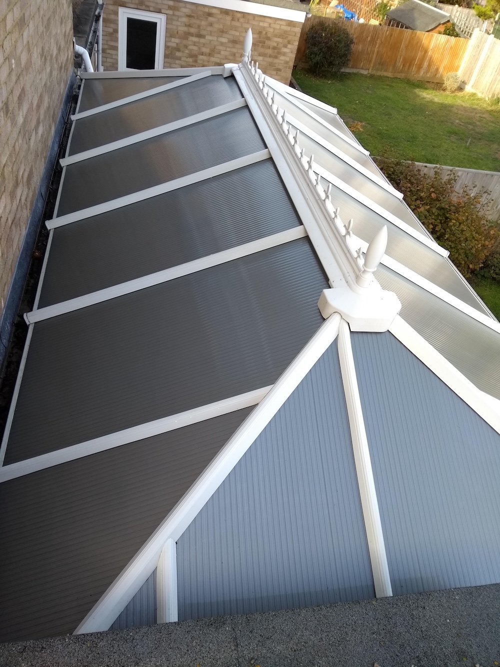 A clean conservatory roof.
