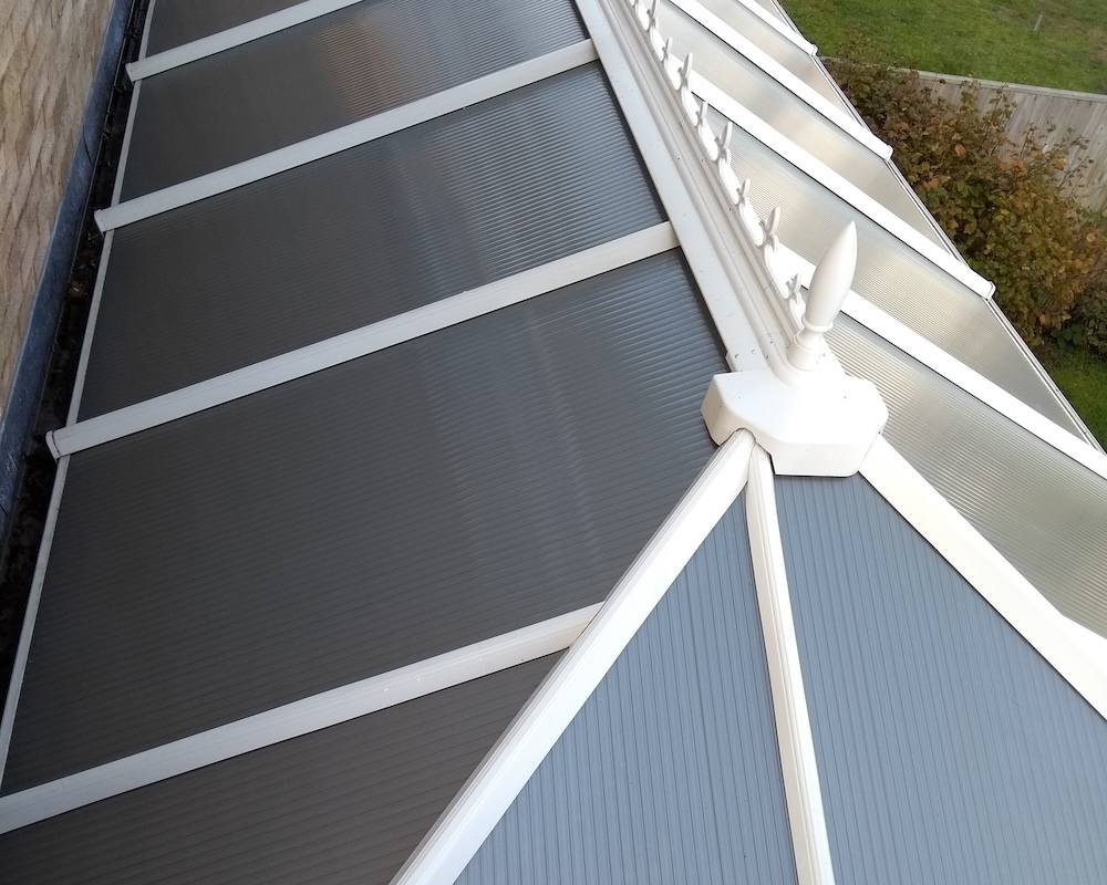 A clean conservatory roof.